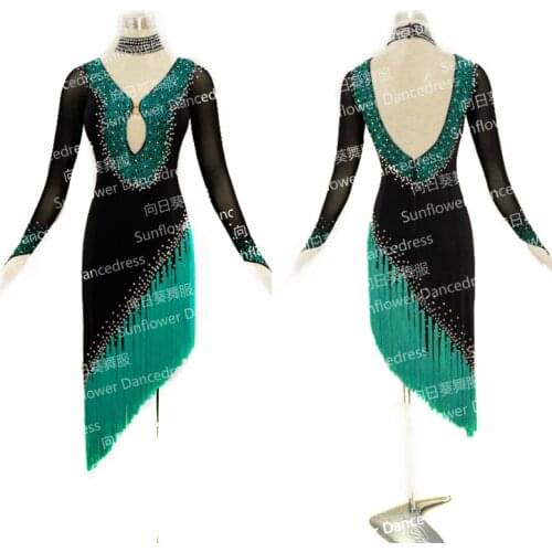 High Quality Latin dance dress tango salsa,latin dance wear, Salsa Tango Rumba Cha Cha dance dress skirt