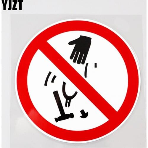 YJZT 12.1CM×12.2CM Warning No High-altitude Dumping Decal PVC Car Sticker 12C-0016