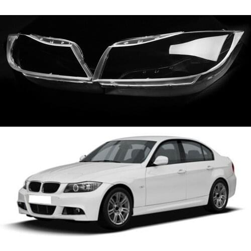 1 Pair Car Xenon Headlight Glass Lamp Lens Cover for BMW 3 E90 E91