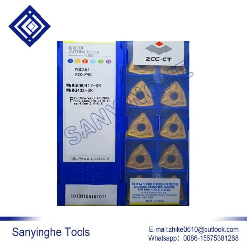Free shipping high quality 10pcs/lots YBC351 WNMG080412-DR cnc carbide turning inserts