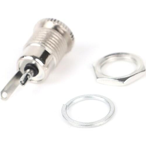 5PCs DC Power Jack Socket Threaded Charging Socket Female Panel Mount Connector