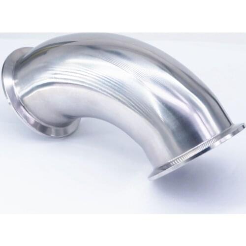 76mm Pipe OD 3" Tri Clamp K91mm 90 Degree Elbow SUS304 316L Stainless Steel Sanitary Pipe Fitting Connector Homebrew Beer