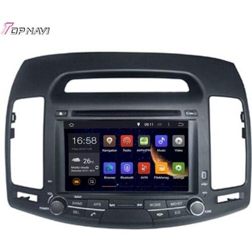 Topnavi 7'' Quad Core Android 6.0 Car GPS Navigation for HYUNDAI ELANTRA 2007 2008 2009 2010 2011 Video Car DVD Multimedia