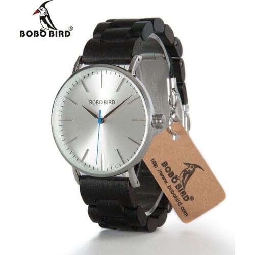 BOBO BIRD Mens Quartz Watches 2020 Top Brand Fashion relogio masculino Metal Case Timepieces Wood Strap With Gift Box O15 O16