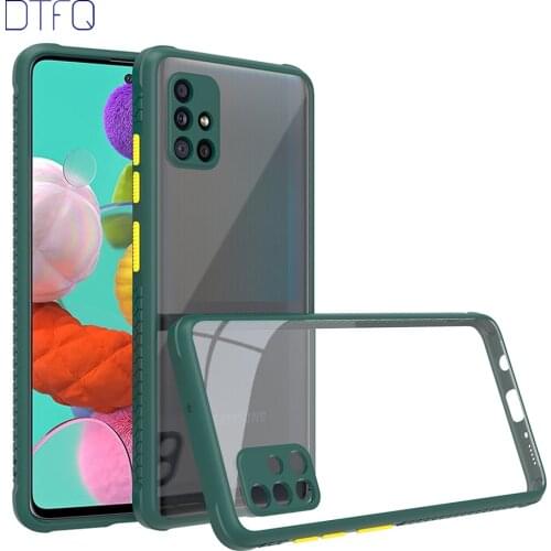 Case for Samsung A71 A11 A21 A31 Hard Plastic Cover Clear Shockproof Case for Samsung Galaxy A51 Funda Case for Samsung A41