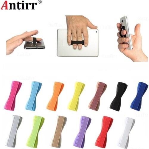 Antirr Phone Holder Mount Finger Grip Elastic Band Strap Phone Holder With Stand For Smartphone Stand Holder