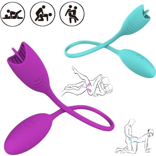 Double Head Oral G spot Clitoris Stimulator Vibrator Dual Breast Vibrating Massage Anal Plug Sex Toy for Female Couple