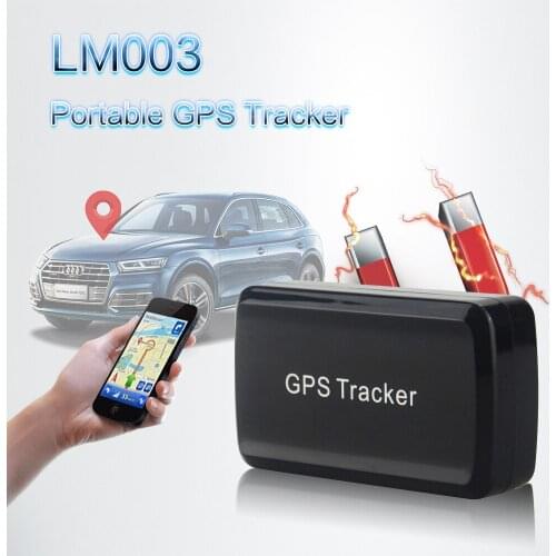 High Quality Realtime free tracking GSM GPS tracker LM003 Strong Magnet for Vehicle 10000mAh Battery super long standby Free Web