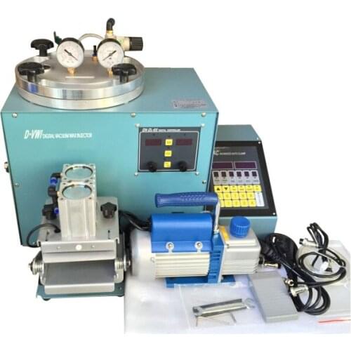 Jewelry Making Machine Japan Type Digital Vacuum Wax Injector with double clamp and vacuum pump
