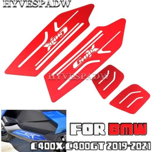 Motorcycle Footboard Steps Motorbike Foot For BMW C400X 2018-2020 C400 C Footrest Pegs Plate Pads