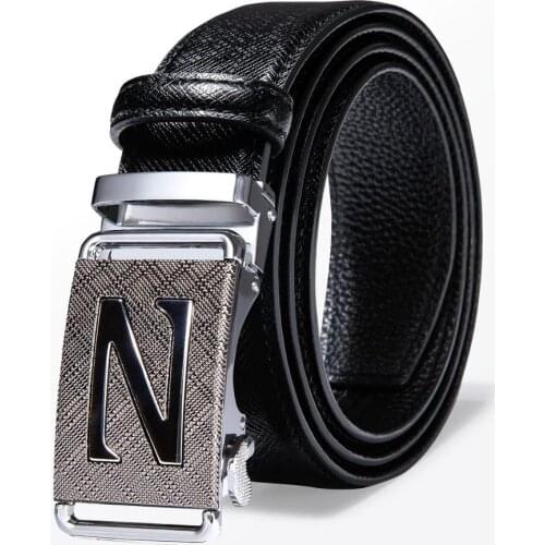 Z Letter Famous Belt Men Top Quality Genuine Luxury Leather Belt For Men Black Strap Male Metal Automatic Buckle Barry.Wang