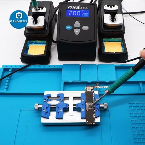 YOUYUE 3600 Dual iron tip soldering iron station 75W rechargeable soldering iron handle Phone Motherboard Welding Repair Tools