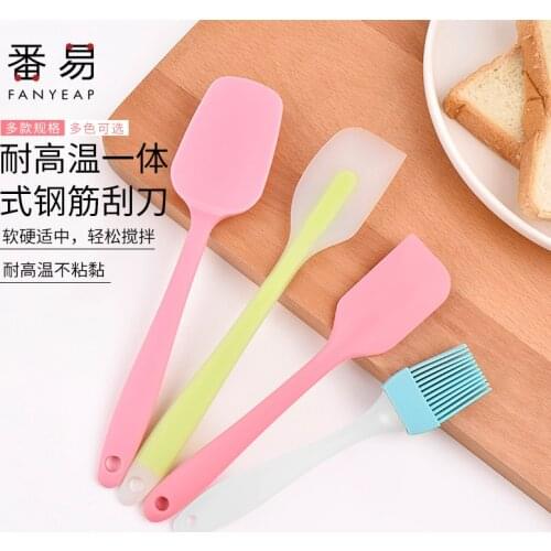 Food Grade Non Stick Butter Cooking Silicone Spatula Set Cookie Pastry Scraper Cake Baking Spatula Silicone Spatula