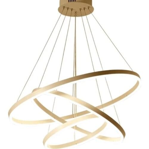 Nordic Simplicity Ring Aluminium Pendant Lights Living Room Design Lighting Kitchen Hanging Lamps Bar Modern LED Light Fixture