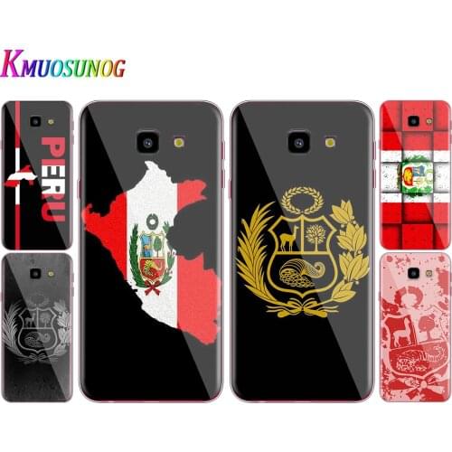 Transparent Cover Peru Flag For Samsung Galaxy J8 J7 J6 J5 J4 J3 J2 Duo Prime Plus Core 2018 Phone Case