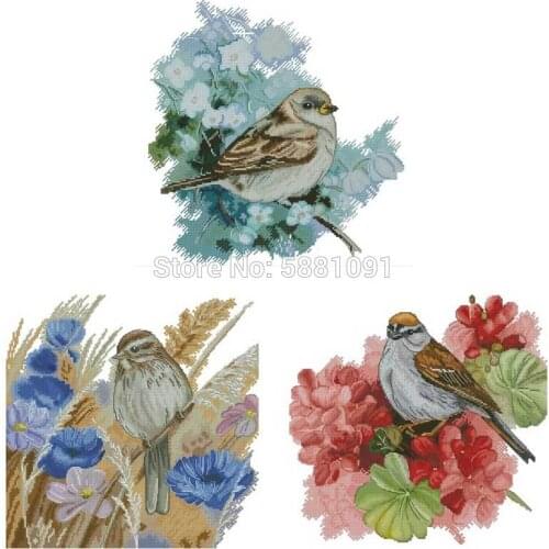 Bird on branch patterns Counted Cross Stitch 11CT 14CT 18CT DIY wholesale Chinese Cross Stitch Kits Embroidery Needlework Sets