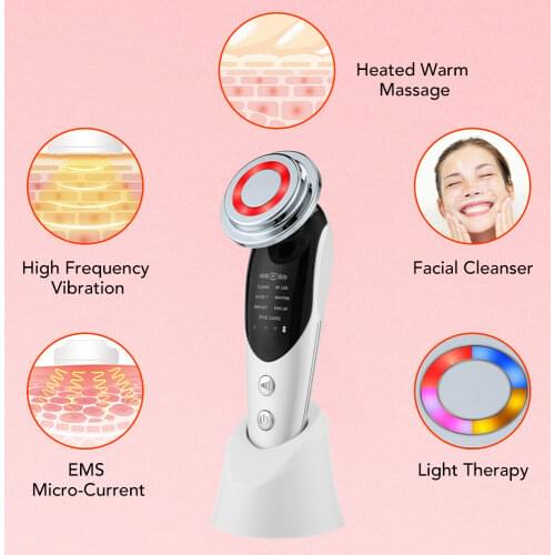 RF EMS LED Light Skin Rejuvenation Instrument Face Massager Facial Mesotherapy Radio Frequency Skin Tightening Skin Care Beauty
