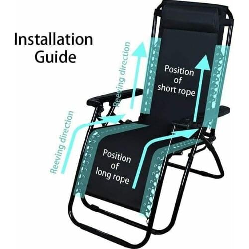 4pcs Garden Furniture Outdoor Chairs Sun Lounger Elastic Cord Stable For Zero Gravity Reclining