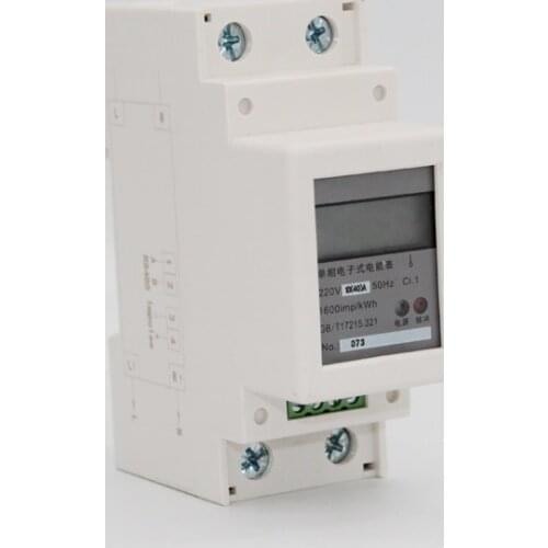 2P modbus-rtu din energy meter LCD display single phase 0-999999.9kWh Din kwh meter with RS485 communicaction