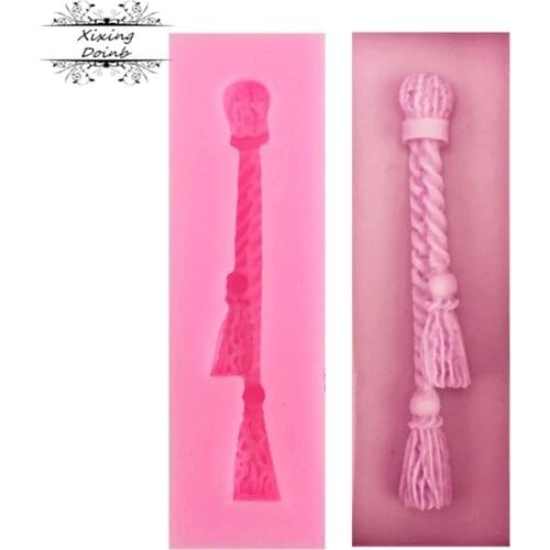 DIY curtain hemp rope shape silica gel mold fudge cake decoration tool cake frame lace mold kitchen accessories