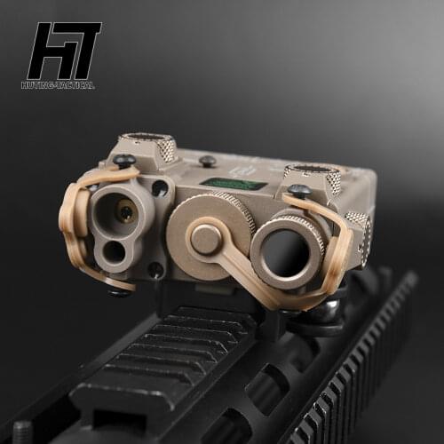 Tactical Mini DBAL-A2 White Light Red Laser Dual Beam Hunting Rifle PEQ15 Airsoft Laser Aiming Weapon Flashlight