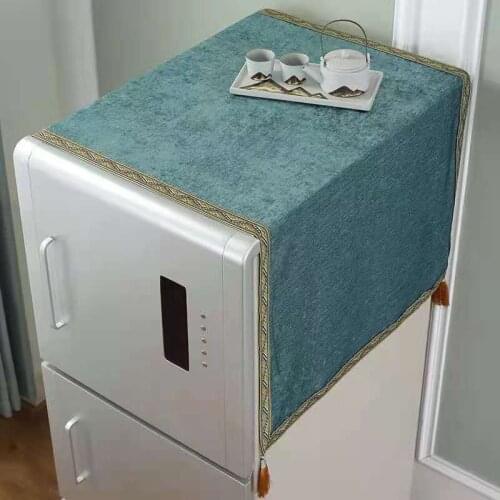 Custom Chenille Fabric Refrigerator Dust Covering Cloth Home Fridge Protection Sets Thicken Freezer Icebox Dustproof Covers