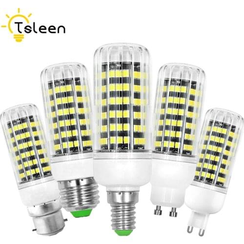 TSLEEN 1PC Super Bright 5W 9W 11W 15W 20W 25W LED Corn Bulb Lamp E27 G9 E14 Warm Cool White Chandelier Light GU10 B22 SMD 2835