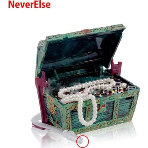 Aquarium Fish Tank Decorations Floating Diver Hunter Treasure Chest Underwater landscape Ornaments, Water Pump Accessories Decor