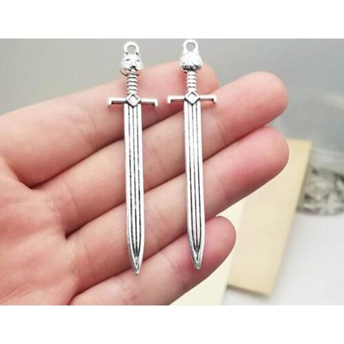 10pcs/lot--67x15mm, Antique silver plated Sword charms,DIY supplies,Jewelry accessories