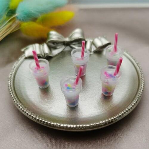 10pcs/pack Milk Color Fun Resin Charms Pendant Plastic Charms for DIY Jewelry Making Phone Case Decor