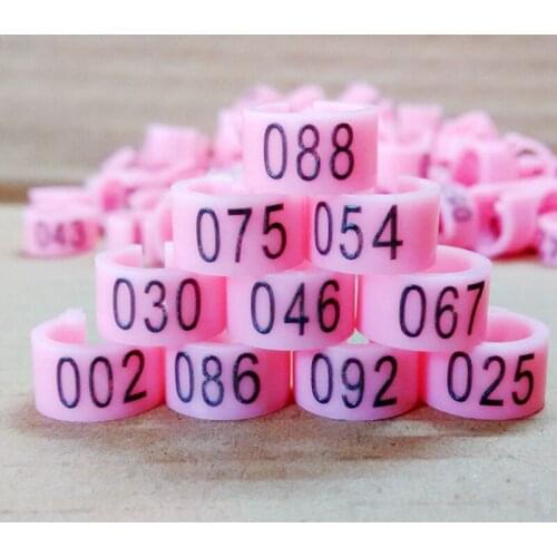 100PC Pigeon Rings Colorful Foot Ring Bird Management Pigeon Quail Ring Bird Foot Rings Animal Feeding Tools (Multicolor)