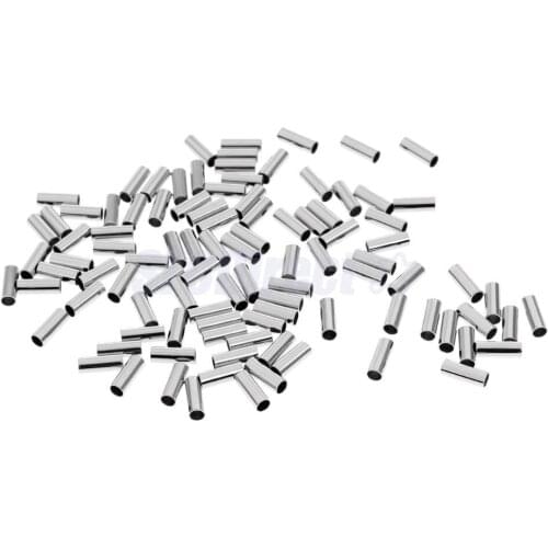 100pcs Single Barrel Copper Crimp Sleeves Wire Pipe Fishing Line Tackle Rigs Set 2.2mm-2.8mm