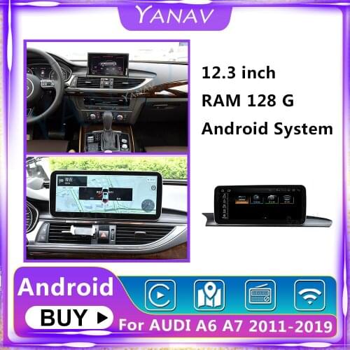 12.3 Inch Multimedia Player Car Radio for Audi A6 A7 2011-2019 Android Car Radio GPS Navigation Stereo Receiver Video Head Unit