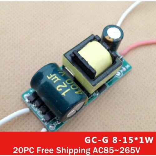 20pcs led bulbs light drive led power supply 8-15*1W 8w 9w 10w 11w 12w 13W 14w 15w LED drive power supply
