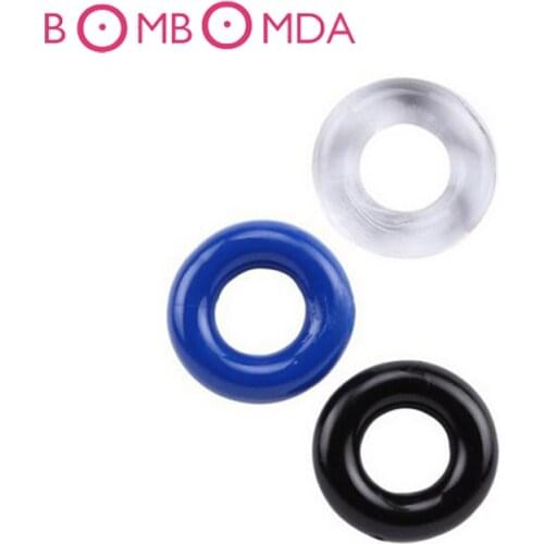 3pcs/Lot Silicone Cock Ring 3 Colors Delay Ejaculation Stretchy Cock Ring Penis Rings Sex Products Sex Toys For Men