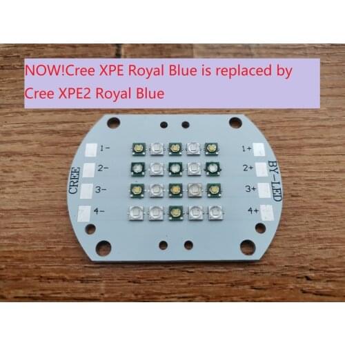 4 Channel 20Leds Cree XPE XP-E + Epileds DIY Led Lamp Light 395NM 450NM 530NM 10000K 3000K Mix Color For Aquarium Fish Tank Lamp