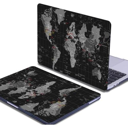 3D painted maps of the world For Macbook Air 13 A2337 A2179 A2338 2020 M1 Chip Pro 13 12 11 15 A2289 Mac book Pro 16 A2141 Case