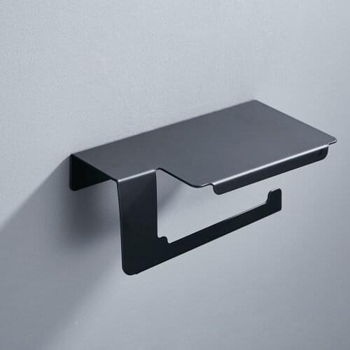 Vidric Stainless Steel Toilet Paper Holder Wall Mount Tissue Roll Hanger Black Paper Holder Stainless Steel Bathroom Accessories