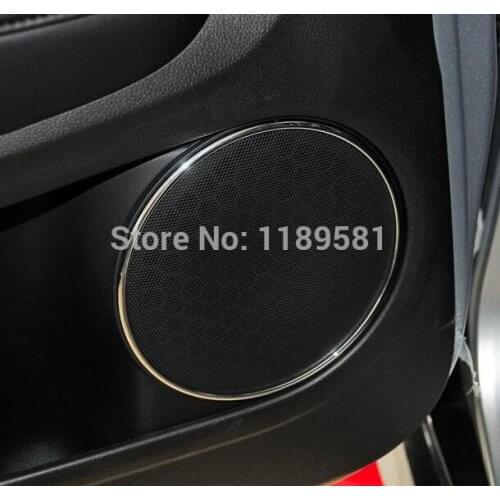 For Honda VEZEL 2014 2015 2016 ABS Chrome Interior Decorate Accessories Car Speaker Cover Trim Garnish Molding
