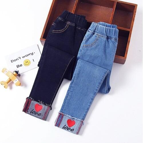 Girls Jeans Baby Kids Jeans for Children Boys Girls Leggings Kids Skinny Pants Toddler Pants Girl Kids Pants for Boy Cotton 2-8Y