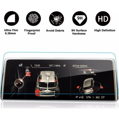 RUIYA screen protector for x5 x6 F15 F16 10.2inch car navigation touch center display,9H tempered glass protective film