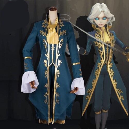 Game Joseph Desaulniers Role Play Costume Identity V Photographer Cosplay Party Dress Suit Stage Singer Tuxedo Jackets Wig Shoes