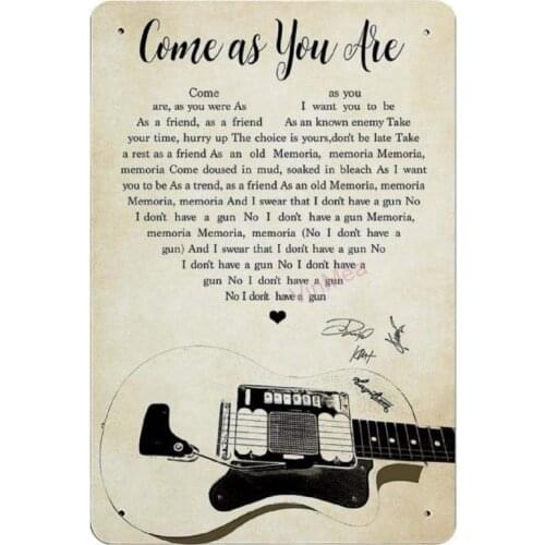 Come As You are Novelty Parking Retro Metal Tin Sign Plaque Poster Wall Decor Art Shabby Chic Gift