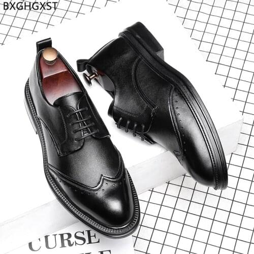Brown Dress Shoes for M E N Black Leather Shoes Men Formal Oxford Shoes for Men Office 2021 Chaussure De Homme Zapatos De Hombre