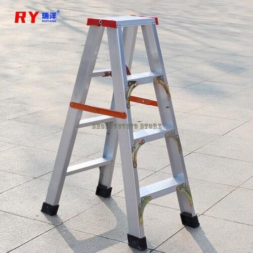 Herringbone Ladder Household Aluminum Alloy Ladder Widened And Thickened Non Slip Attic Ladder Household Folding Non Ret