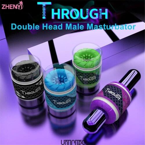 Double Head Male Masturbator Vacuum Cup Pocket Pussy Vagina Sex Toys For Men Penis Adult Supplies Endurance Exercise Sex product