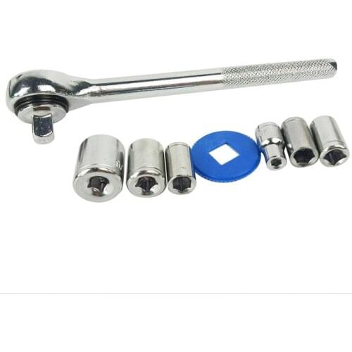 40pcs Set 1/4’’&3/8’’ Mechanics Socket Wrench Set Sleeve Spanner Extension Bar Metric British Combination Tool Kit Hand Tool