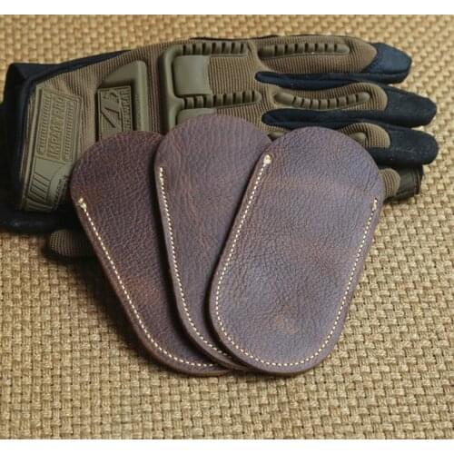 EDC Tools Scalp Leather Case Genuine Leather Knife Set Folding Knife Leather Scabbard Suitable For Folding Knife Length 10-13cm