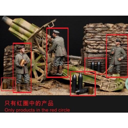 1/35 Scale Unpainted Resin Figure artilleryman 3 figures collection figure