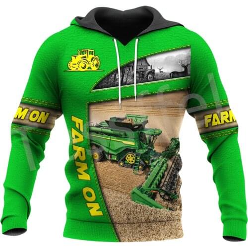 Tessffel Newest Worker Farmer Tractor Instrument Camo Pullover 3DPrint Streetwear Tracksuit Autumn Casual Hoodies Men/Women B-7